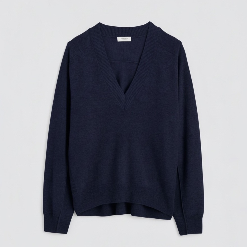 NWT! Madewell - Cashmere V-Neck Sweater - Navy - Size XL